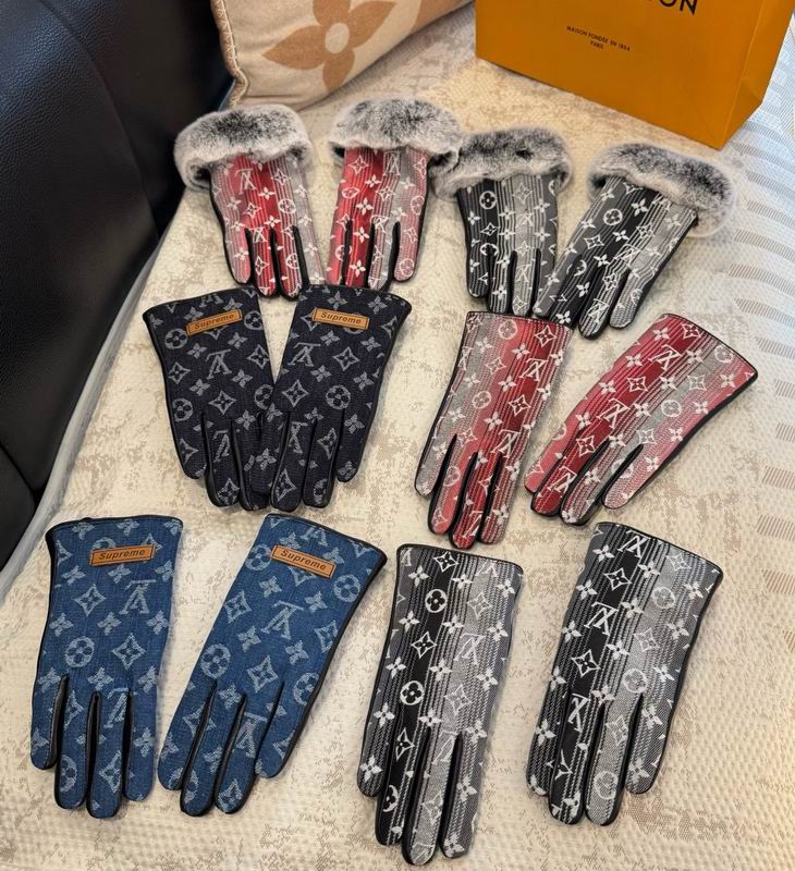 LV Gloves M L 091075